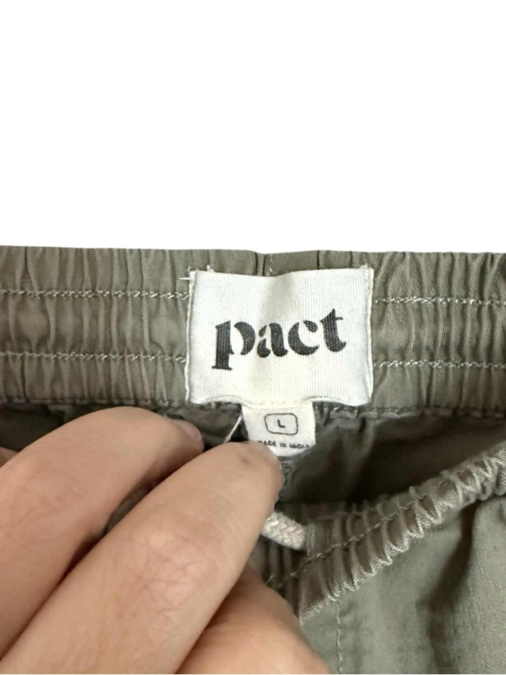 Pact Men's Athletic Shorts in Olive - Picture 2 of 3